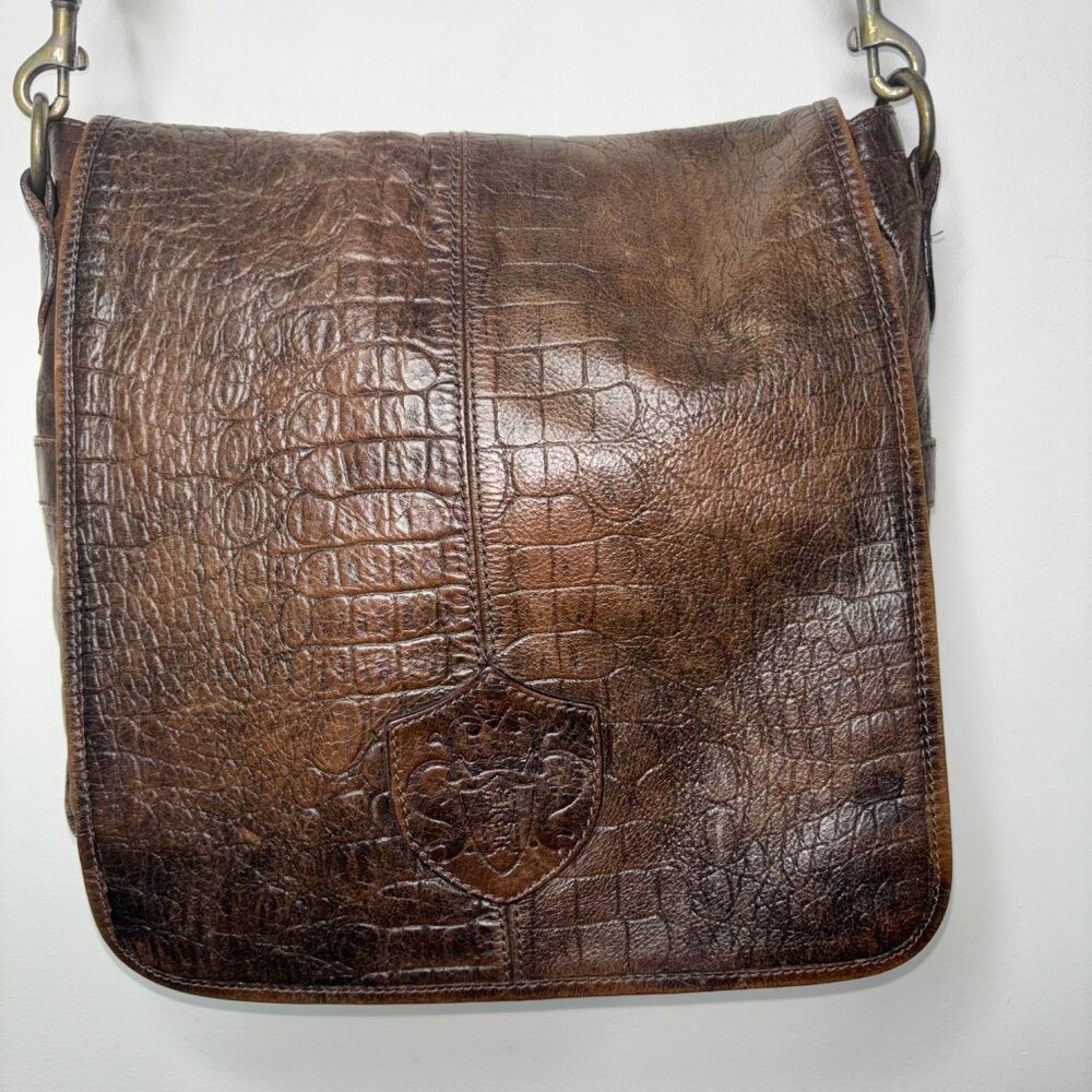 Zara Dark Brown Leather Unisex Messenger Bag